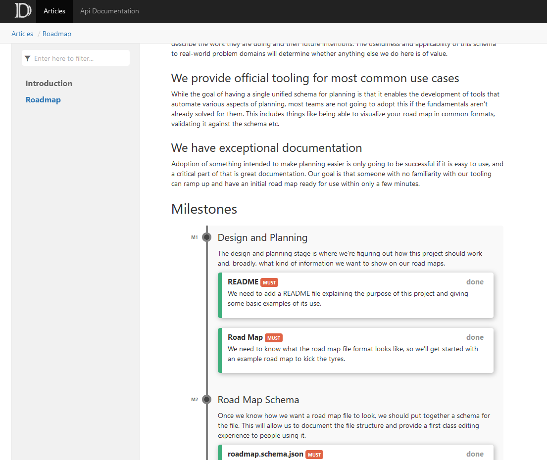 Example Rendered Roadmap